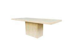 Stone International 1970s Italian Travertine Dining Conference Table Desk Rectangle Post Modern - 2618350