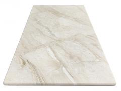Stone International Italian Post Modern Polished Beige or Cream Large Marble Pedestal Dining Table - 2779454