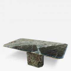 Stone International Large Rectangular Rosso Levanto Marble Dining Table Black Green Red - 3074672