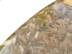 Stone International Post Modern Italian Oval Top Pedestal Base Crystal Alabaster Marble Dining Table - 2779437