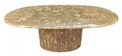 Stone International Post Modern Italian Oval Top Pedestal Base Crystal Alabaster Marble Dining Table - 2779442