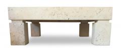 Stone International Stone International Attr Carsons Natural Travertine Coffee Table Italy 1980s - 2984900