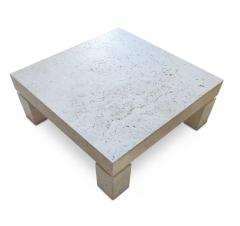 Stone International Stone International Attr Carsons Natural Travertine Coffee Table Italy 1980s - 2984902