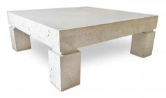 Stone International Stone International Attr Carsons Natural Travertine Coffee Table Italy 1980s - 2984946