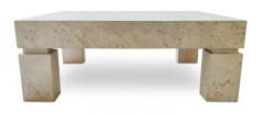 Stone International Stone International Attr Carsons Natural Travertine Coffee Table Italy 1980s - 2984950