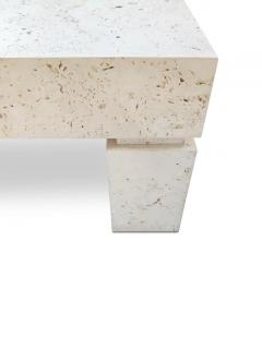 Stone International Stone International Attr Carsons Natural Travertine Coffee Table Italy 1980s - 2984964