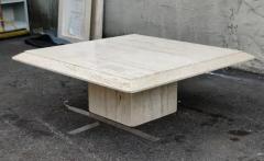 Stone International Stone International Italian Travertine Marble Coffee Table Mid Century Modern - 3617215