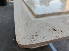 Stone International Stone International Italian Travertine Marble Console Table Mid Century Modern - 3617178
