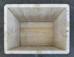 Stone International Stone International Italian Travertine Marble Console Table Mid Century Modern - 3617188