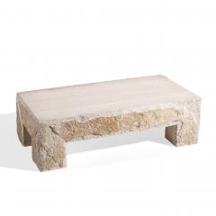 Stone International Stone International Mid Century Travertine Coffee Table - 4458618