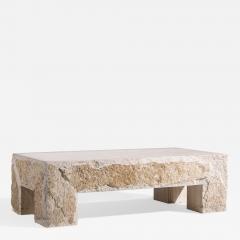 Stone International Stone International Mid Century Travertine Coffee Table - 4458711