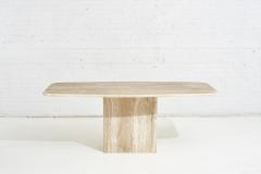 Stone International Stone International Travertine Dining Table circa 1970 Italy - 1931443