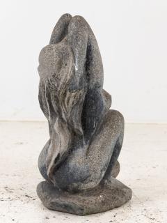 Stone Sculpture of a Woman with Long Flowing Hair English 20th Century - 3555610