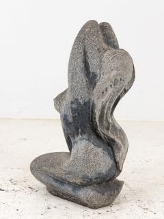Stone Sculpture of a Woman with Long Flowing Hair English 20th Century - 3555612
