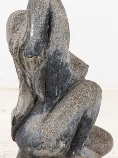 Stone Sculpture of a Woman with Long Flowing Hair English 20th Century - 3555615