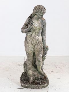 Stone Weathered Garden Statue of Maiden or Goddess England Mid 20th C - 4562171