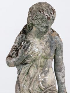 Stone Weathered Garden Statue of Maiden or Goddess England Mid 20th C - 4562172