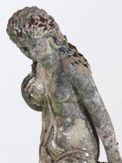 Stone Weathered Garden Statue of Maiden or Goddess England Mid 20th C - 4562178