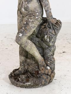 Stone Weathered Garden Statue of Maiden or Goddess England Mid 20th C - 4562179