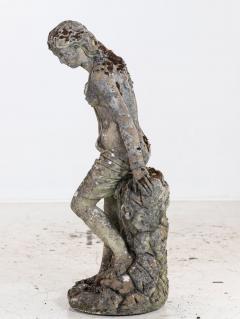 Stone Weathered Garden Statue of Maiden or Goddess England Mid 20th C - 4562180