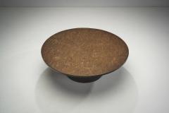 Stone and Iron Pedestal Coffee Table Europe ca 1950s - 3220293