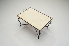 Stone and Wrought Iron Coffee Table with Star Decorations France 1940s - 3698723