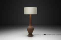Stoneware Floor Lamp with Abstract Relief Pattern Scandinavia Mid 20th Century - 4556332