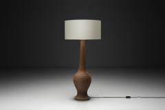 Stoneware Floor Lamp with Abstract Relief Pattern Scandinavia Mid 20th Century - 4556334