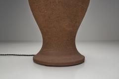 Stoneware Floor Lamp with Abstract Relief Pattern Scandinavia Mid 20th Century - 4556342