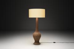 Stoneware Floor Lamp with Abstract Relief Pattern Scandinavia Mid 20th Century - 4561691