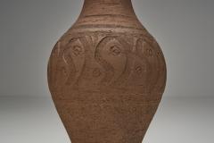 Stoneware Floor Lamp with Abstract Relief Pattern Scandinavia Mid 20th Century - 4561692