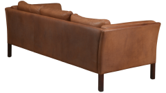 Stouby Furniture A S Mid Century Danish 3 seat Cognac Leather Sofa - 2780117