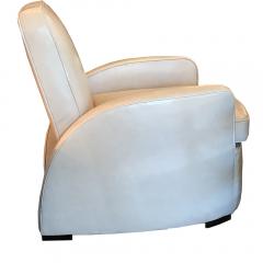 Streamline Art Deco Leather Lounge Chair - 2024995