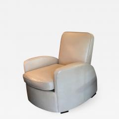 Streamline Art Deco Leather Lounge Chair - 2028573