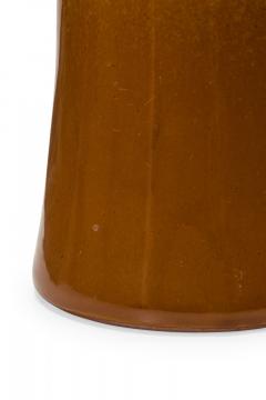 Strehla Keramik East German Mid Century Raised Scallop Pattern Multi Tonal Brown - 4671585