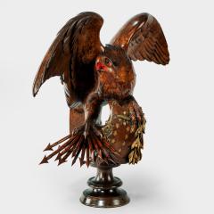 Striking Black Forest walnut carving of an eagle - 828503