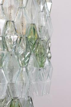 Striking Mid Century Green and Clear Poliedri Chandelier 1960 - 3659377