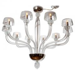 Striking Modern Venetian 10 Arm Crystal Chandelier Contemporary - 4587024
