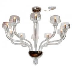Striking Modern Venetian 10 Arm Crystal Chandelier Contemporary - 4587028