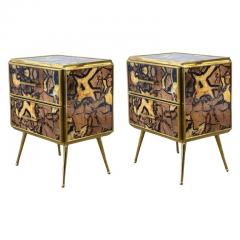 Striking Pair of Mid Century style Night Stands or Side Tables - 4732719