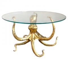 Striking Sculptural Octopus Gilt Bronze Center or Dining Table - 4581207