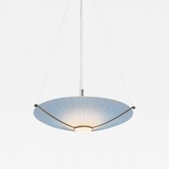 Striped frosted glass pendant Sweden 1940s - 954497