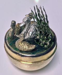 Stuart Devlin Stuart Devlin Silver Gilt Surprise Egg Swan Duck Family London 1984 - 1152391