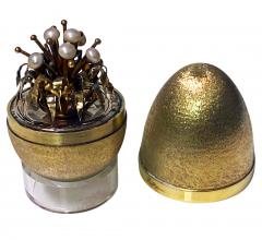 Stuart Devlin Stuart Devlin Silver Gilt Surprise Egg flowers London 1977 - 3095586