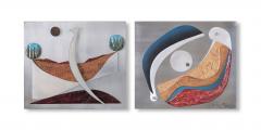 Stuart Mathews Abstract Mixed Media Wall Sculpture Diptych - 4282937