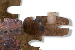 Stuart Mathews Brutalist Wall Sculpture in Mixed Metals Brass Bronze Copper - 4273697