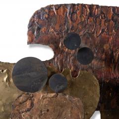 Stuart Mathews Brutalist Wall Sculpture in Mixed Metals Brass Bronze Copper - 4273699