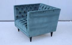 Stuart Scott Tufted Tux Club Chairs In Velvet - 4597384