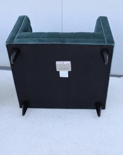 Stuart Scott Tufted Tux Club Chairs In Velvet - 4597386