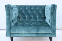 Stuart Scott Tufted Tux Club Chairs In Velvet - 4597389